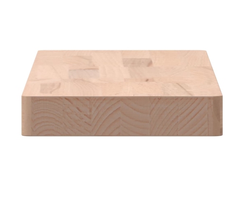 Estante de pared madera maciza de haya 60x20x4 cm