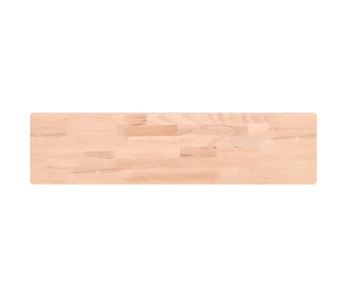 Estante de pared madera maciza de haya 80x20x4 cm