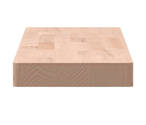 Estante de pared madera maciza de haya 80x20x4 cm