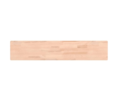 Estante de pared madera maciza de haya 100x20x4 cm