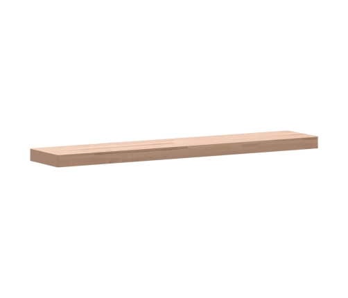 Estante de pared madera maciza de haya 100x20x4 cm