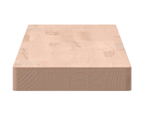 Estante de pared madera maciza de haya 100x20x4 cm