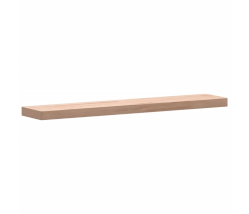 Estante de pared madera maciza de haya 100x20x4 cm