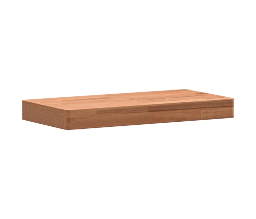 Estante de pared madera maciza de haya 40x20x4 cm