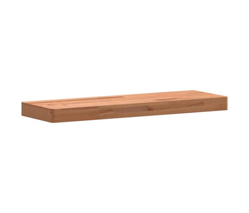 Estante de pared madera maciza de haya 60x20x4 cm