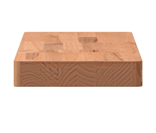 Estante de pared madera maciza de haya 60x20x4 cm