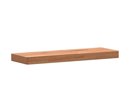 Estante de pared madera maciza de haya 60x20x4 cm