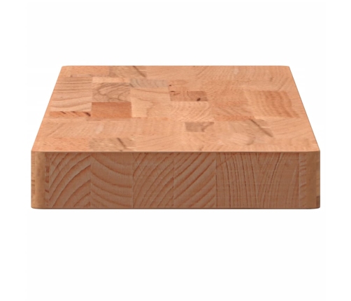 Estante de pared madera maciza de haya 80x20x4 cm