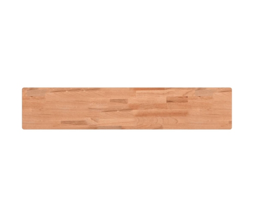 Estante de pared madera maciza de haya 100x20x4 cm