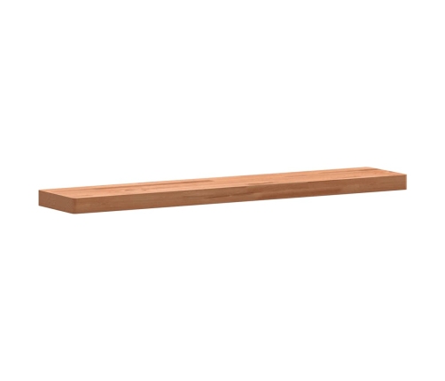 Estante de pared madera maciza de haya 100x20x4 cm