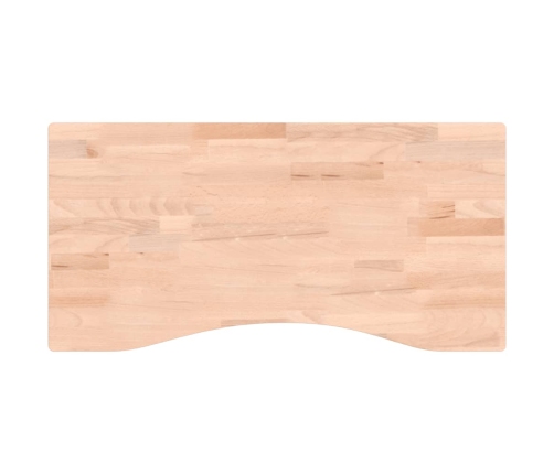 Tablero de escritorio madera maciza de haya 80x(36-40)x2,5 cm