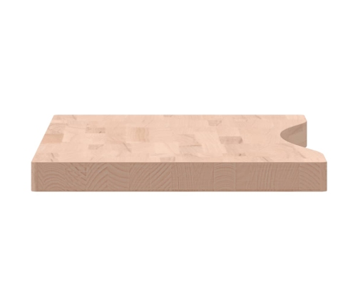 Tablero de escritorio madera maciza de haya 80x(36-40)x4 cm