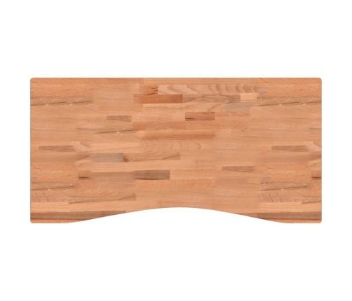 Tablero de escritorio madera maciza de haya 100x(45-50)x2,5 cm