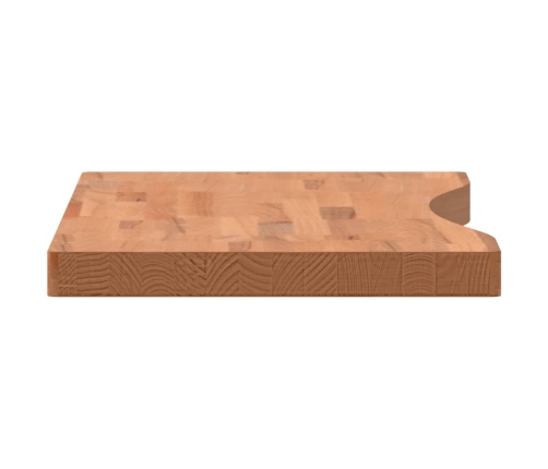 Tablero de escritorio madera maciza de haya 80x(36-40)x4 cm