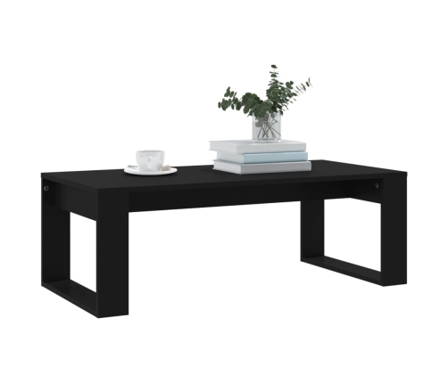 Mesa de centro madera de ingeniería negro 102x50x35 cm