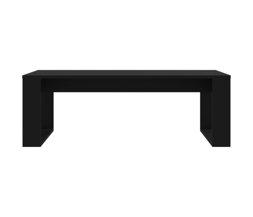 Mesa de centro madera de ingeniería negro 102x50x35 cm