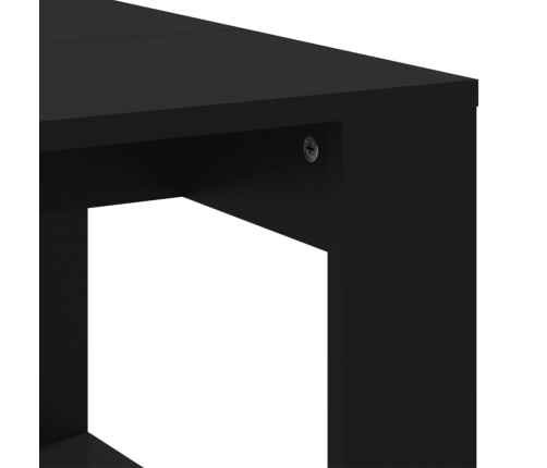 Mesa de centro madera de ingeniería negro 102x50x35 cm