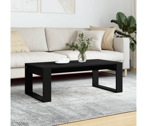 Mesa de centro madera de ingeniería negro 102x50x35 cm