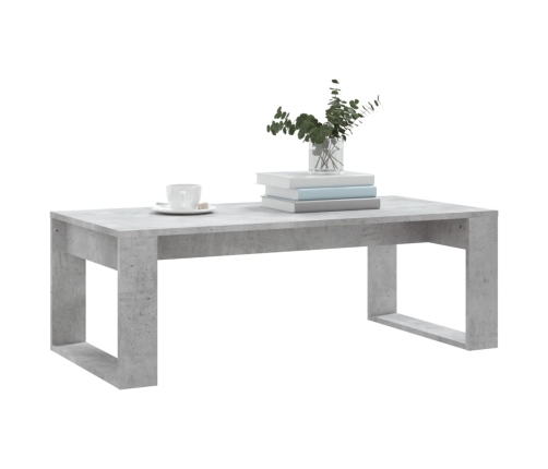 Mesa de centro madera de ingeniería gris hormigón 102x50x35 cm