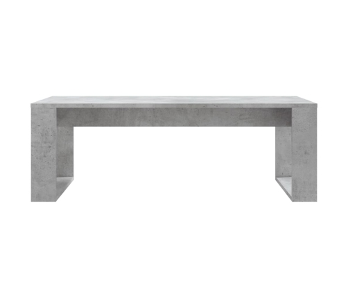 Mesa de centro madera de ingeniería gris hormigón 102x50x35 cm