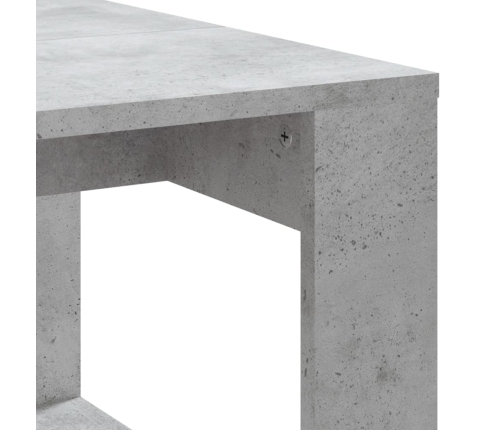 Mesa de centro madera de ingeniería gris hormigón 102x50x35 cm