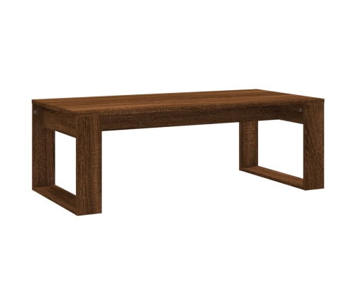 Mesa de centro madera de ingeniería roble marrón 102x50x35 cm