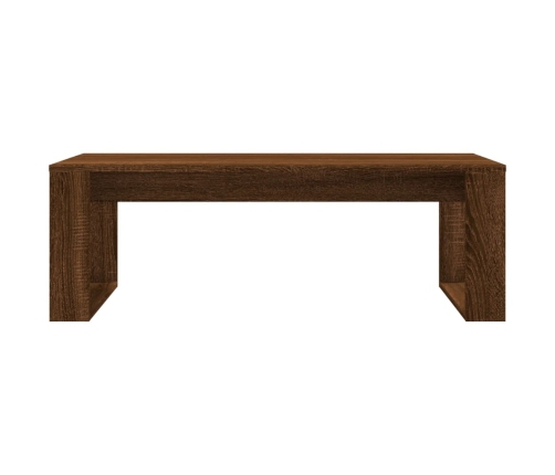 Mesa de centro madera de ingeniería roble marrón 102x50x35 cm