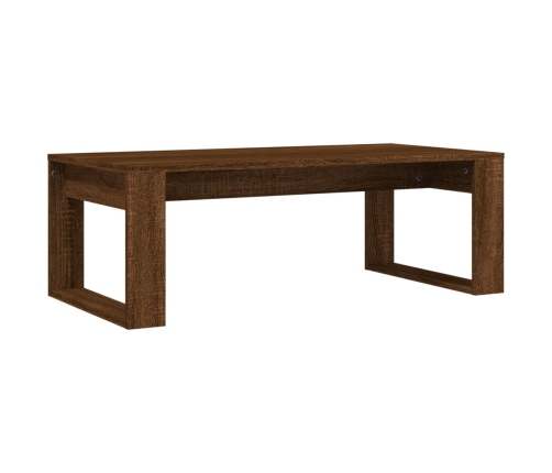 Mesa de centro madera de ingeniería roble marrón 102x50x35 cm