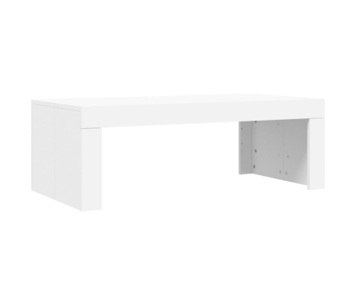 Mesa de centro madera de ingeniería blanco 102x50x36 cm