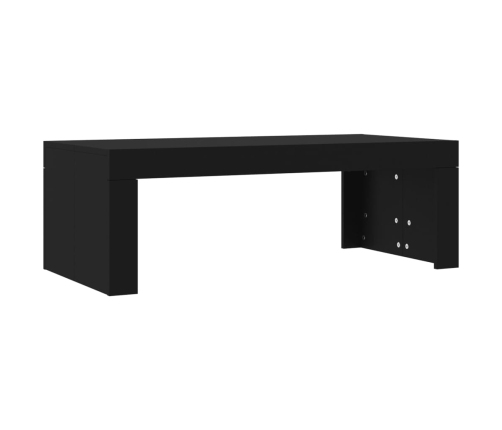 Mesa de centro madera de ingeniería negro 102x50x36 cm