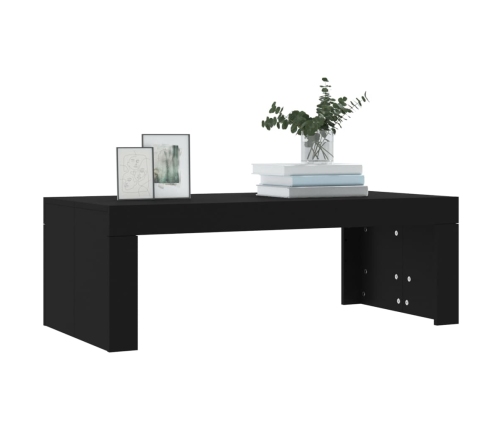 Mesa de centro madera de ingeniería negro 102x50x36 cm