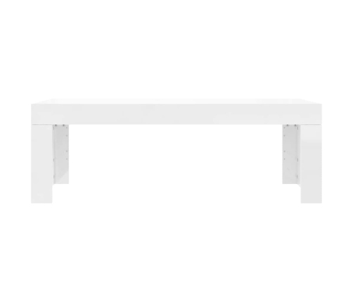 vidaXL Mesa de centro madera de ingeniería blanco brillo 102x50x36 cm