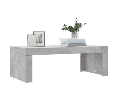 Mesa de centro madera de ingeniería gris hormigón 102x50x36 cm