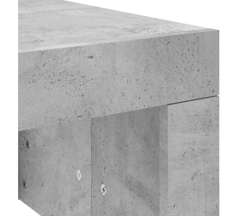 Mesa de centro madera de ingeniería gris hormigón 102x50x36 cm