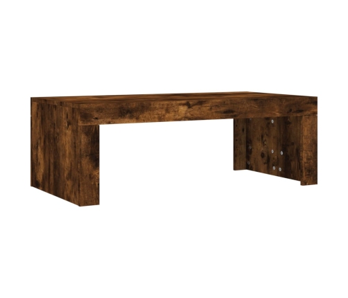 Mesa de centro madera de ingeniería roble ahumado 102x50x36 cm