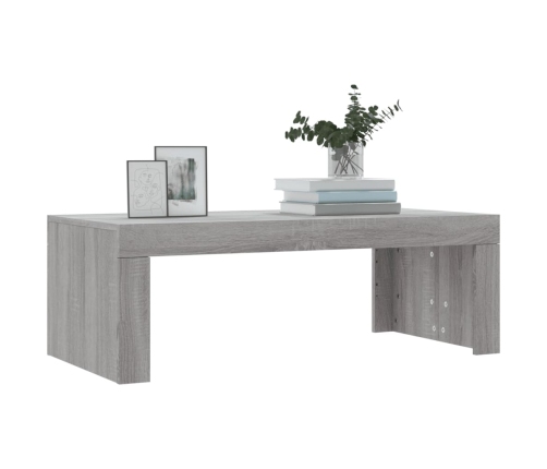 vidaXL Mesa de centro madera de ingeniería gris Sonoma 102x50x36 cm