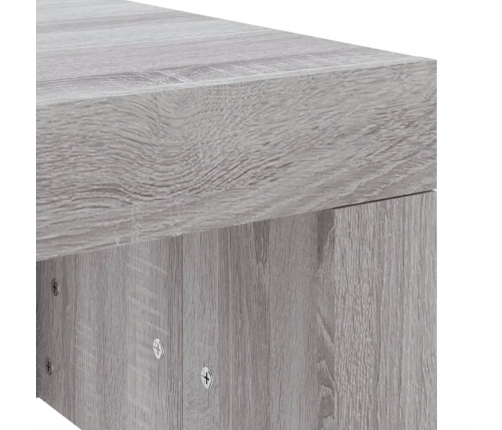 vidaXL Mesa de centro madera de ingeniería gris Sonoma 102x50x36 cm