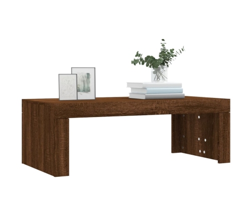 Mesa de centro madera de ingeniería roble marrón 102x50x36 cm