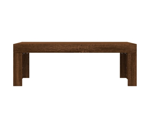 Mesa de centro madera de ingeniería roble marrón 102x50x36 cm