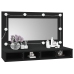 Mueble con espejo y LED negro 90x31,5x62 cm