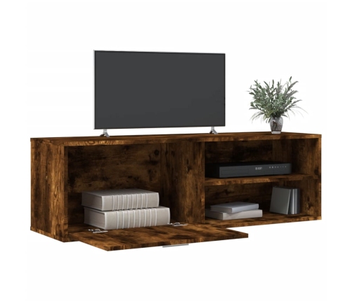 Mueble de TV madera de ingeniería roble ahumado 120x34x37 cm