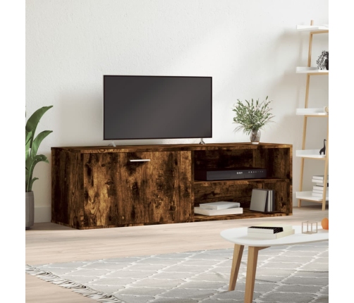 Mueble de TV madera de ingeniería roble ahumado 120x34x37 cm