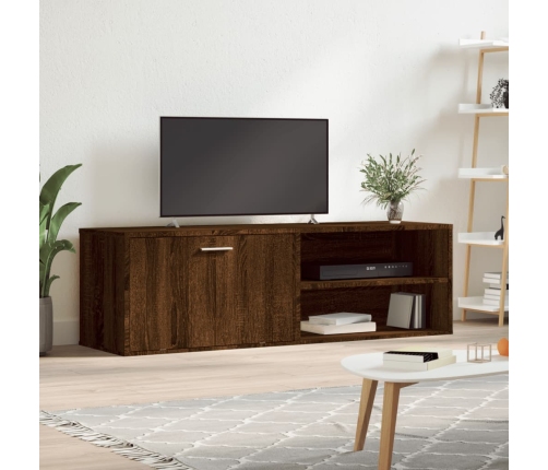 Mueble de TV madera de ingeniería marrón roble 120x34x37 cm