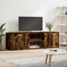 Mueble de TV madera de ingeniería roble ahumado 120x34x37 cm