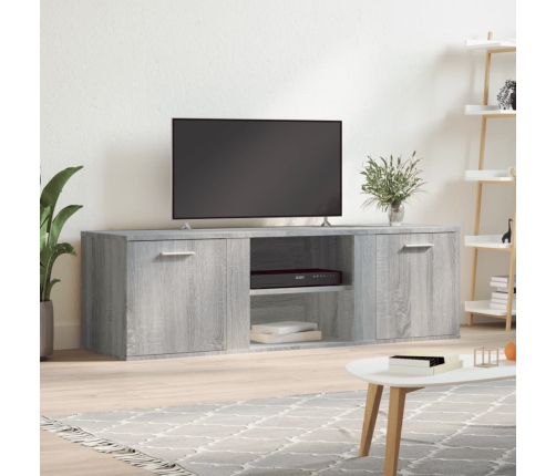 Mueble de TV de madera de ingeniería gris sonoma 120x34x37 cm