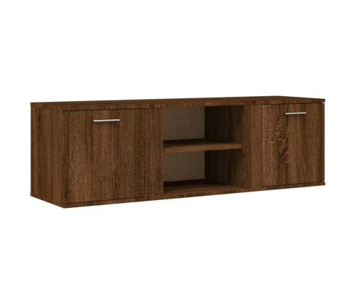 Mueble de TV madera de ingeniería marrón roble 120x34x37 cm