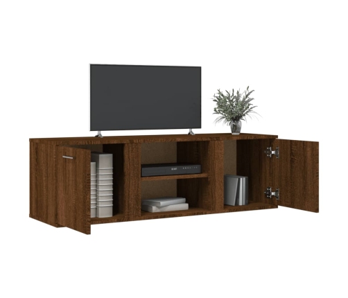 Mueble de TV madera de ingeniería marrón roble 120x34x37 cm