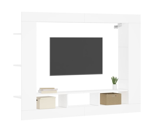 Mueble para TV madera de ingeniería blanco 152x22x113 cm