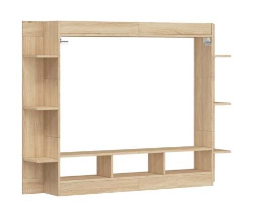 Mueble de TV madera de ingeniería roble Sonoma 152x22x113 cm