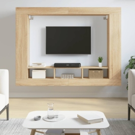 Mueble de TV madera de ingeniería roble Sonoma 152x22x113 cm